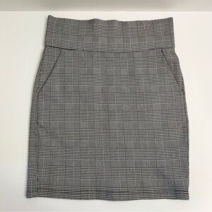 Plaid High Waisted Pencil Skirt-Small